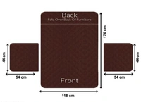 Kuber Industries Reversible 2 Seater Polyester Sofa Cover for Living Room, Brown & Ivory - 2 Seater, Brown & Ivory, Polyster, Elastic/ Strechable, Pack of1